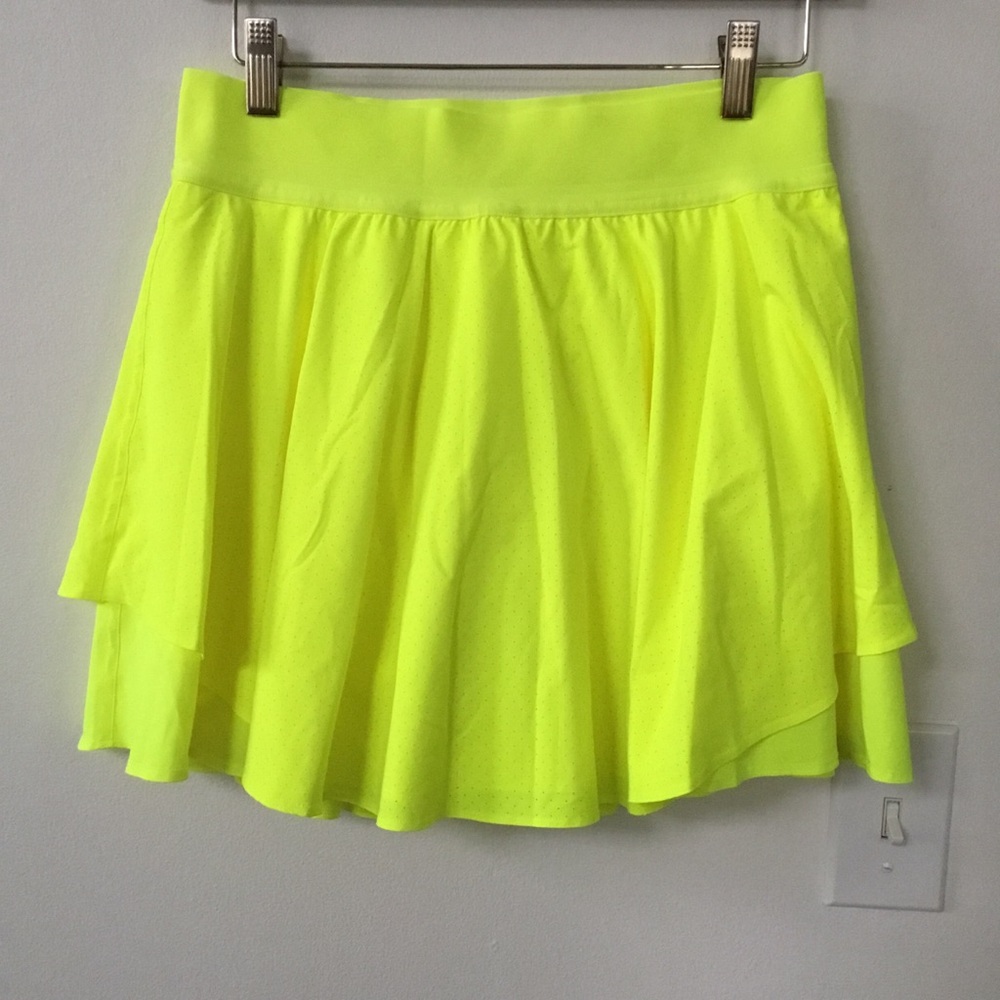 Lululemon Court Rival Perforated High-Rise Skirt Long Highlight Yellow - Picture 7 of 11